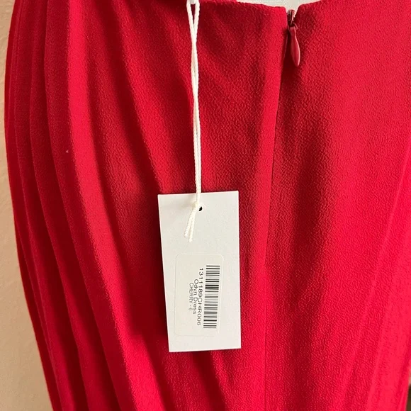 🌶️NYE Reformation🌶️ Odyn Cherry Red Backless Side Slit New Years Eve Gala Dress - Picture 11 of 13